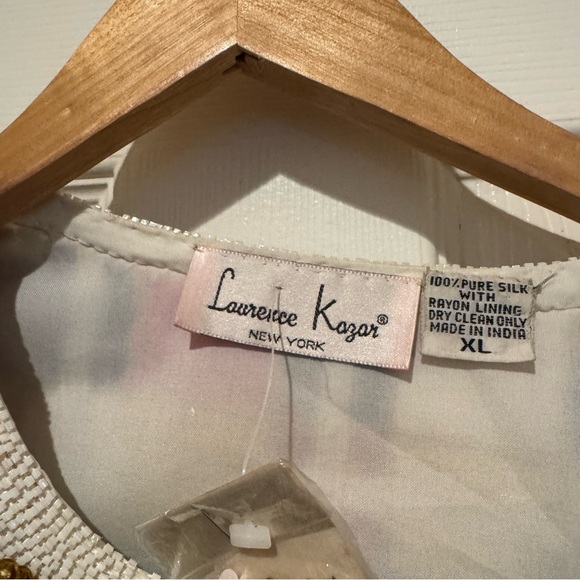 Vintage Laurence Kazar New York Silk Sequin Beaded Jacket Multicolor Pattern NWT - Picture 3 of 7